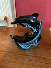 poole pottery dolphins on wave