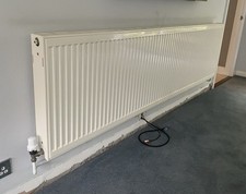 Used Double Convector (Type 22) Radiator with Brackets 2200x600mm