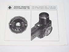 Asahi Pentax Spotmeter III Instruction Manual - Photocopy