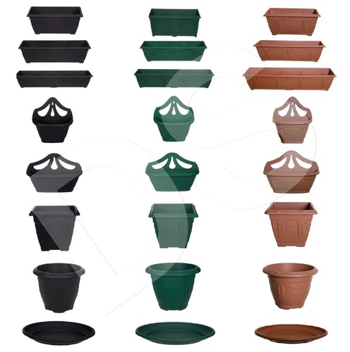 Plastic window boxes saucers - window, &