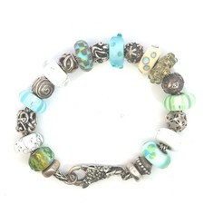 Troll Beads silver blue and