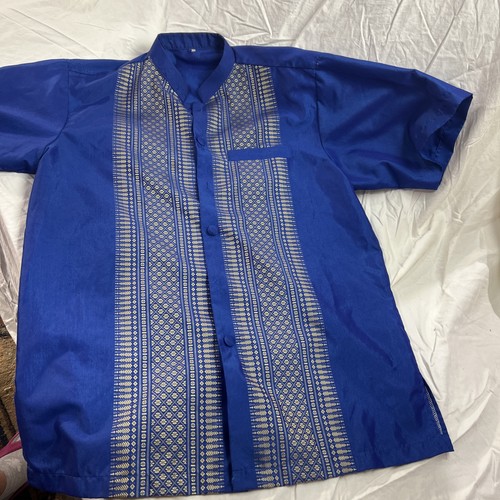 Shirt men thai silk - men's, short