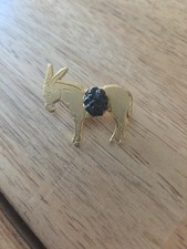 Vintage Donkey Brooch Pin With