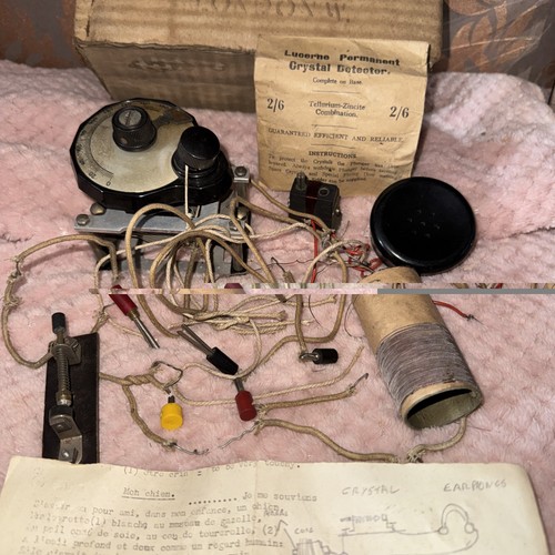 Vintage map crystal radio - map, &