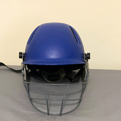 Blue cricket helmet - blue, with