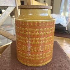 Gorgeous Vintage Hornsea Pottery Saffron Biscuit Barrel Jar Canister Biscuits