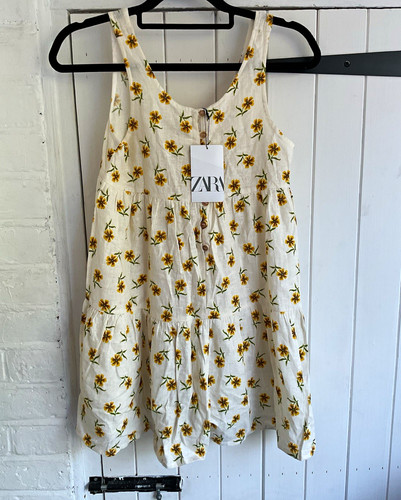 Zara white floral mini dress - floral,