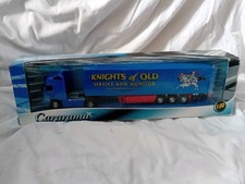Cararama Volvo 460 Truck Curtain Sider Knights Of Old Blue Scale 1:50 Diecast