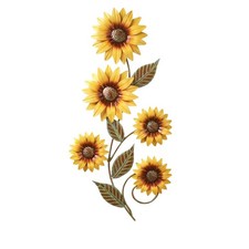 2D Metal Sunflower Wall