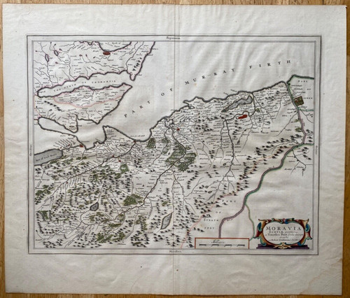 1659 antique map - antique, moravia