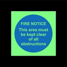 Fire notice this area must be