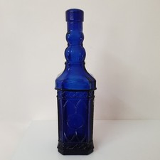 COBALT BLUE SQUARE BASE BOTTLE
