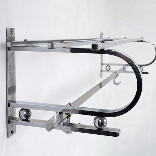Chrome wall coat - rack, art