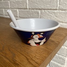 Kellogg's Frosted Flakes "Tip & Sip" cereal bowl with build in straw 2015 Rare