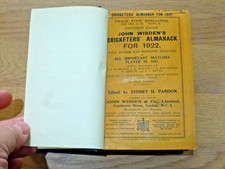 1922 REBOUND WISDEN WITH FRONT