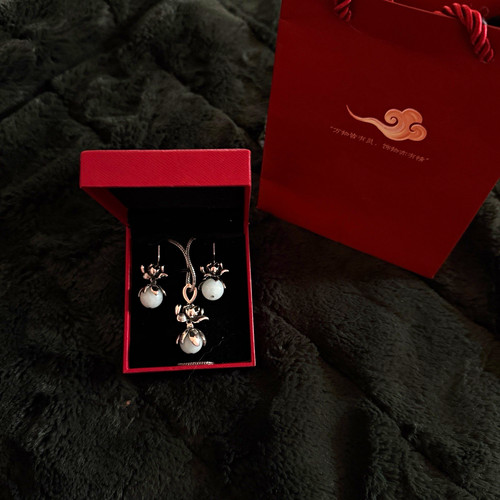 S925 sterling silver hetian - silver,