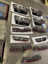 10 X VW POLO / GOLF / JETTA GTI FRONT GRILLES RED BLACK OLD STOCK CLEARANCE