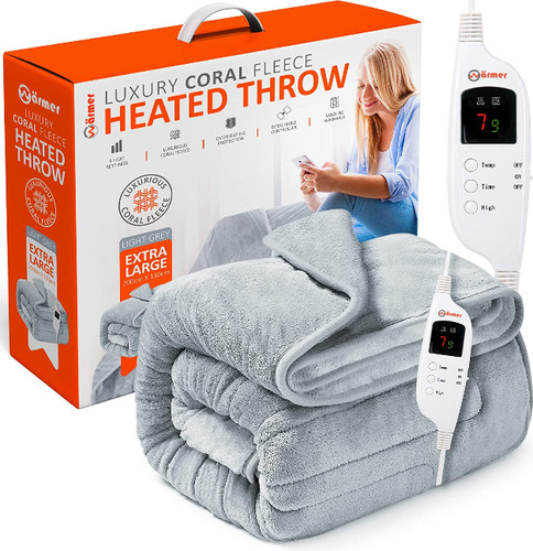 Heated throw blanket electric - throw,