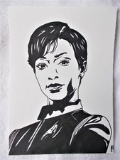 A4 Marker Pen Sketch Sonequa Martin-Green Michael Burnham Star Trek Discovery A