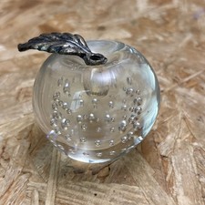 Vintage Crystal & Pewter Apple