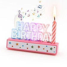 Led musical birthday cake - led,