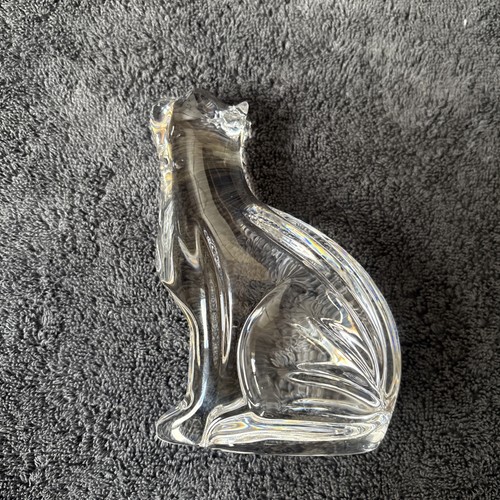Waterford crystal cat - crystal, 8”