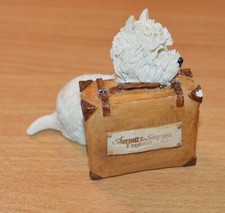 Sherratt & Simpson Westie/West Highland Terrier with suitcase. Unboxed