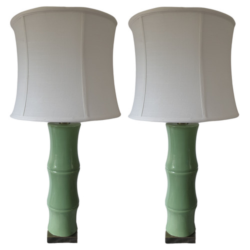 Pair chinese table lamps - of,