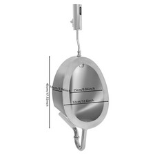 Urinals Oval Silver Stainless