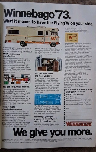 Winnebago 1973 vintage - 1973, print