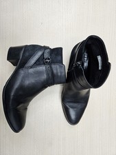 Tamaris Black Leather Ankle