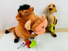 DISNEY STORE Large Pumbaa & Timon The Lion King Plush Soft Toys!