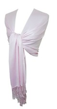 New Pashmina Shawl Bridal Scarf Silky Feel Gift Day To Evening Pale Pink