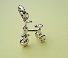 London 925 Silver Child's Tricycle Bike Charm attaches to links of your bracelet
