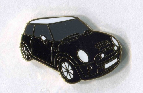 Black mini motor car - black, lapel