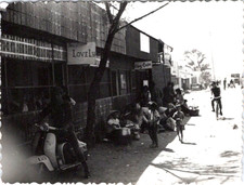 Vietnam War Era Photo Street Scene Saigon Vespa Scooter Shop Market Life