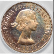 Elizabeth II, 1953 Proof Half Penny, Brilliant Uncirculated, Graded CGS 88