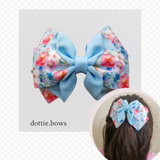 Tropical Floral Hair Bow Clip