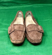 UGG Lonna Leather Moccasin Loafer Sheepskin Insole Women’s UK 3.5 brown