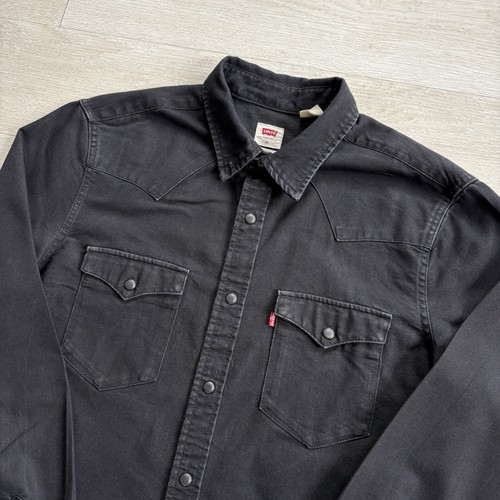 Levi denim shirt mens blue - denim,