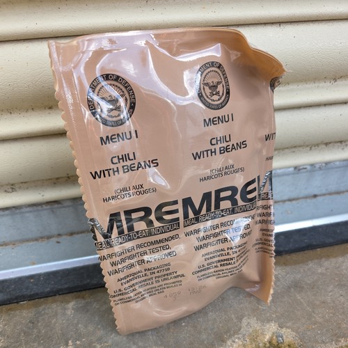 Menu chili with - chili, mre