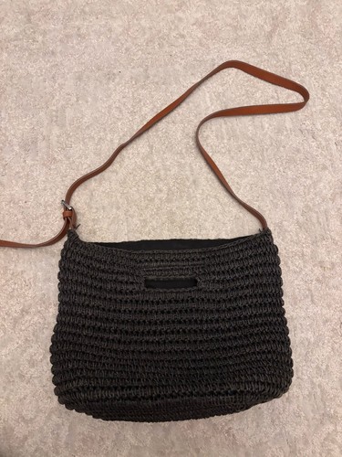 Woven straw across body - m&s,