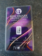 3 Grain .999 Fine Silver Bar