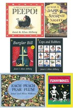 Janet & Allan Ahlberg 6 Book Collection Funnybones, Burglar Bill, Peepo! Set NEW