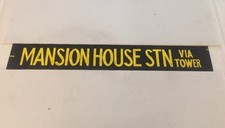 London Bus Destination Blind 2A 42"- Mansion House Station Via Tower