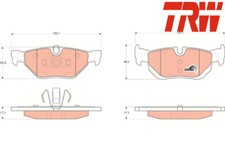 REAR BRAKE PADS SET GDB1626
