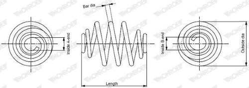 Monroe sp0405 rear coil - coil, spring