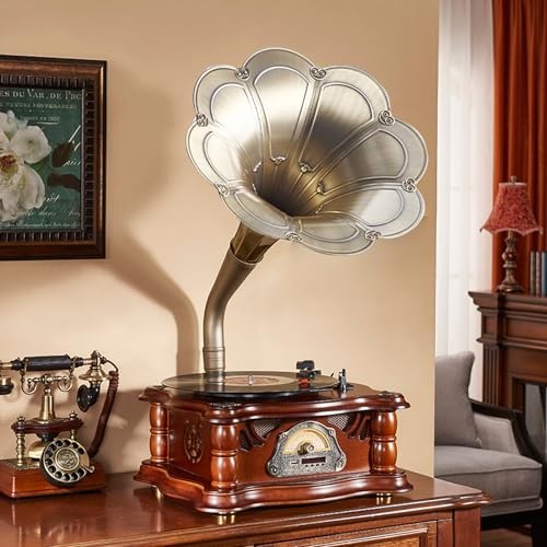Wooden vintage gramophone - vintage,