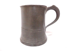 Pint Pewter Tankard Antique Gaskell & Chambers Birmingham Stamped GR 6 G50