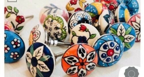 Indian ceramic door knobs - ceramic,